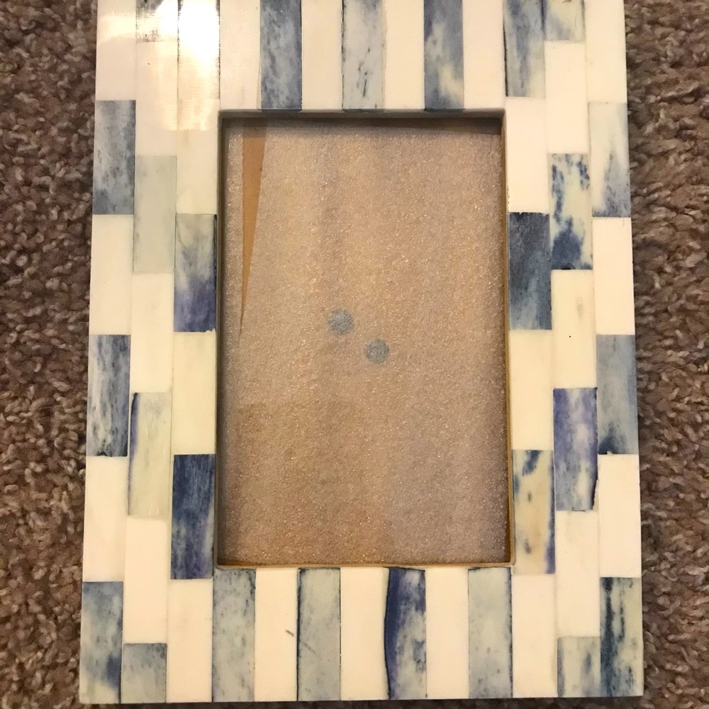 Blue and White Frame